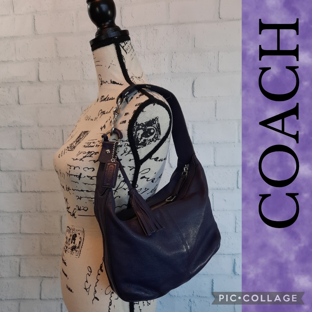 (1041) Midsz purple Coach bag